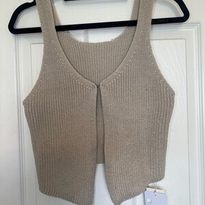 Commense Taupe Knit Top